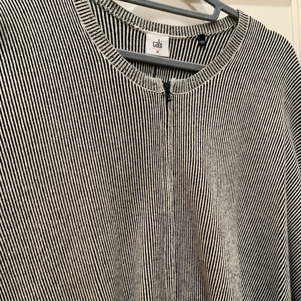 CAbi Monochrome Striped sweater/Jacket